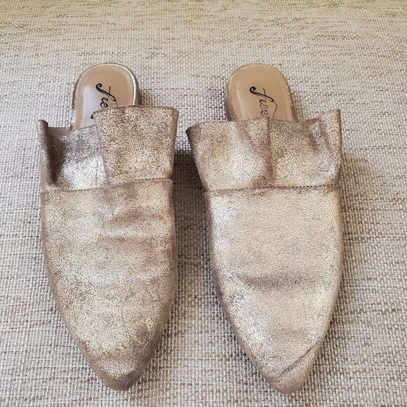 Free People Sienna Ruffle Mules Sz 7.5 - Picture 7 of 15